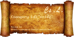 Csengery László névjegykártya