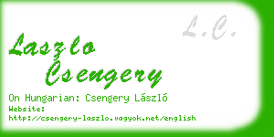 laszlo csengery business card